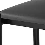 Counter Height Bar Stools Set of 2, PU Leather Upholstered Kitchen Island Stools with Footrest & Metal Legs, 300 LBS Capacity Bar Chairs for Bar