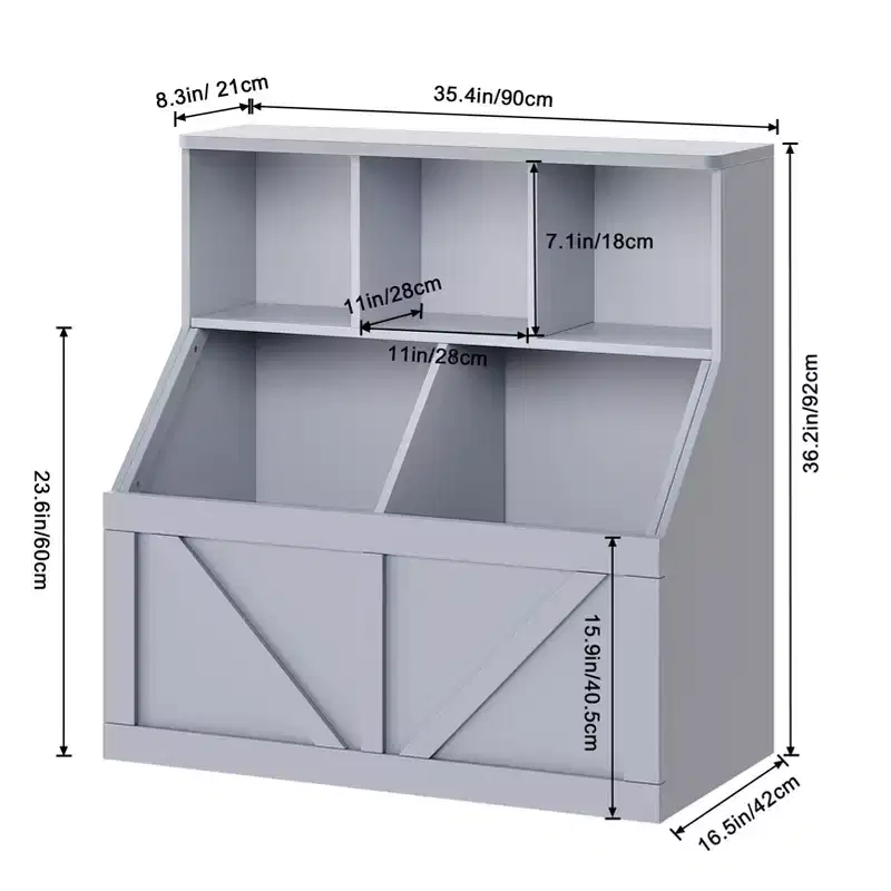 Kids Bookshelf and Toy Storage, Kids Toy Storage Organizer, Toy Storage Cabinet with Toy Shelf, Toddler Bookshelf And Toy Storage Combination