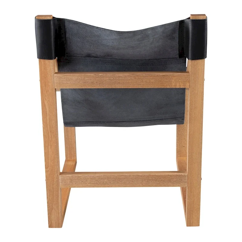 Steve Silver Logan Top Grain Leather and Solid Wood Sling Accent Chair