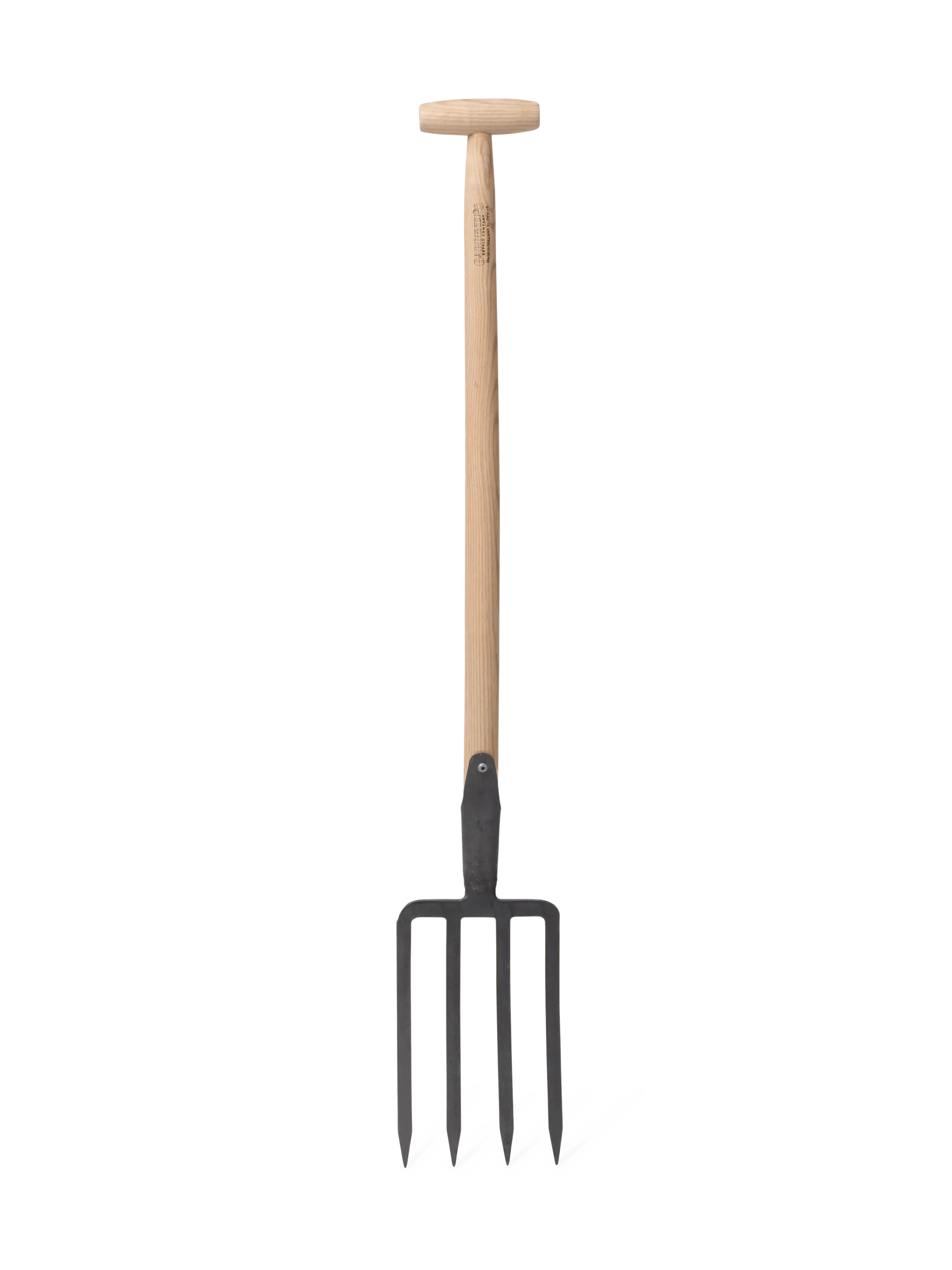Heavy-Duty Dutch Digging Fork with Hardwood Handle for Garden Soil