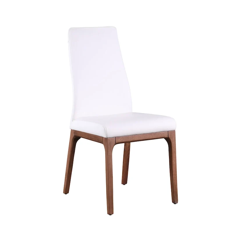 Somette Modern Contour Back Side Chair with Wood Base, Set of 2