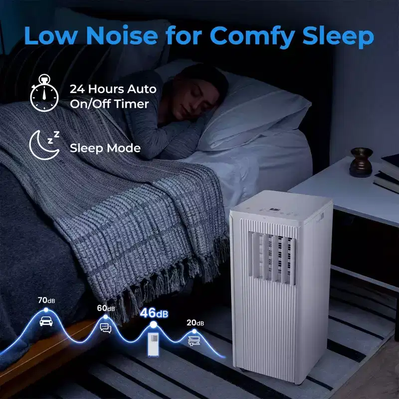 Costway 7100 BTU (10000 BTU ASHRAE) Portable Air Conditioner 3-in-1 10000 BTU AC Unit with Dehumidifier and Cool and Fan