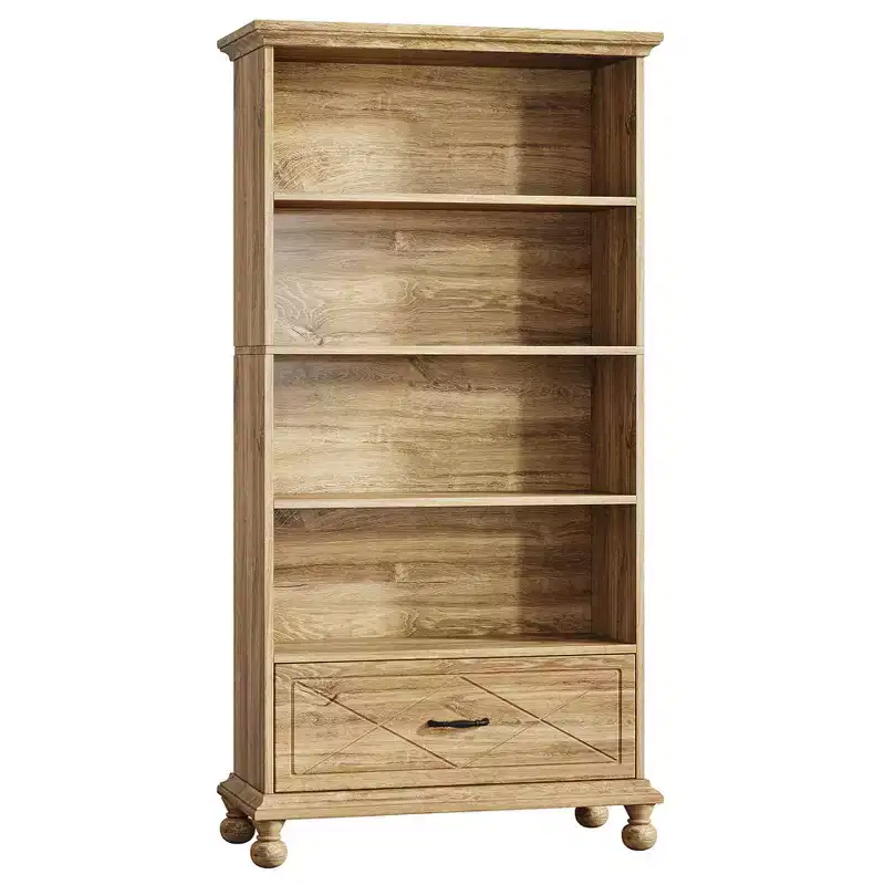 Tribesigns 6-Tier Bookshelf with Drawer, 70.9 Freestanding Bookcase, Open Book Display Rack