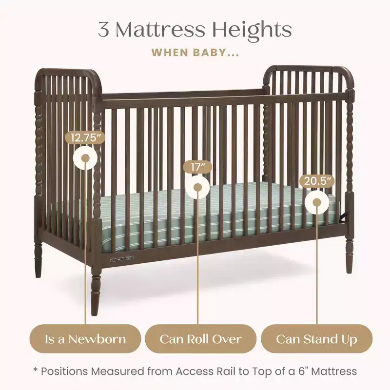 4-in-1 Convertible Crib – Solid Pine, GREENGUARD Gold