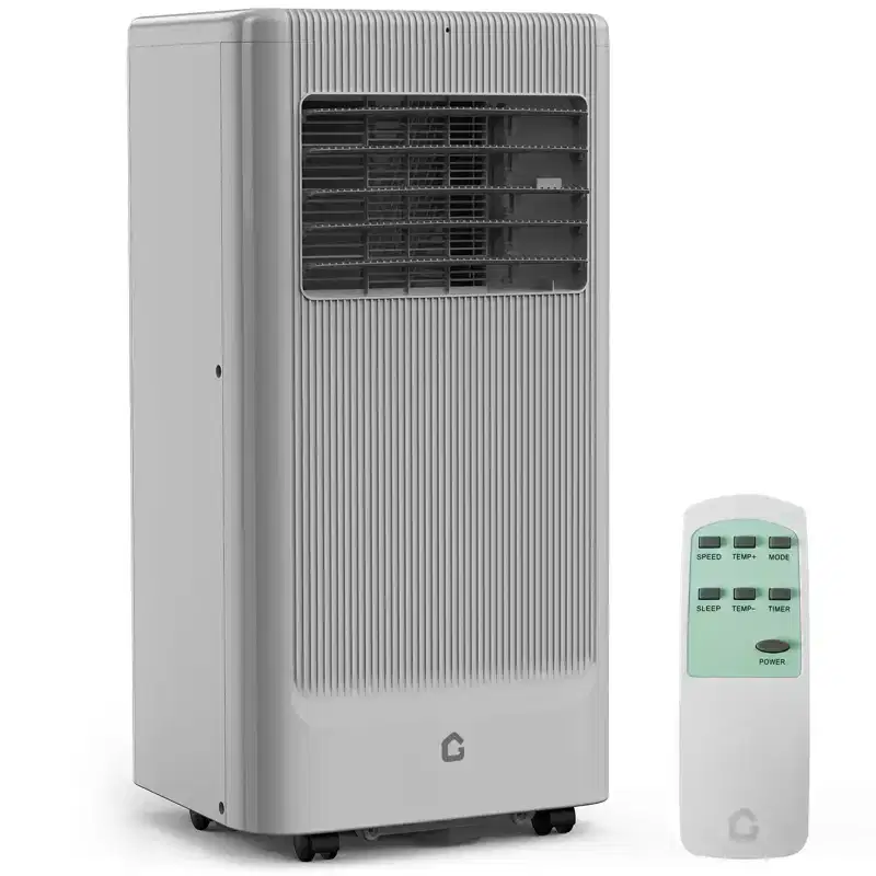 10000 BTU Portable Air Conditioner, Quiet 3 in-1 Cooling Unit for Rooms Up to 450 Sq.Ft, Includes Dehumidifier & Fan Modes