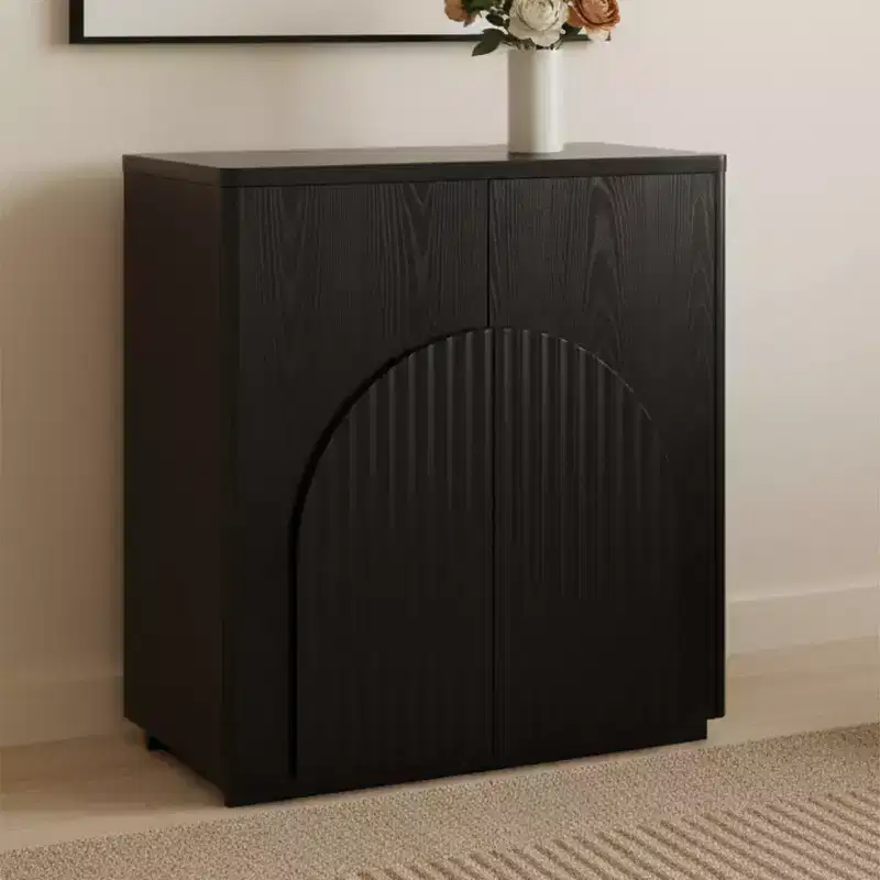 Modern Sideboard Buffet Cabinet with Wave Design