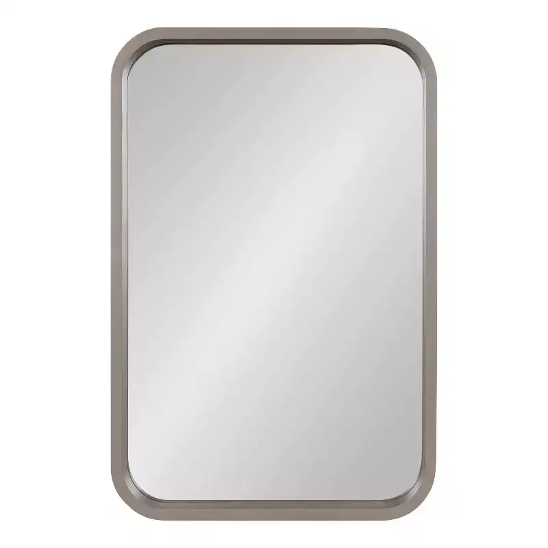 Kate and Laurel Hutton Wood Framed Radius Rectangle Mirror