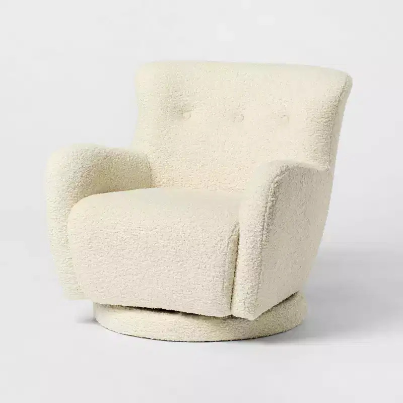 Kessler Swivel Chair Cream