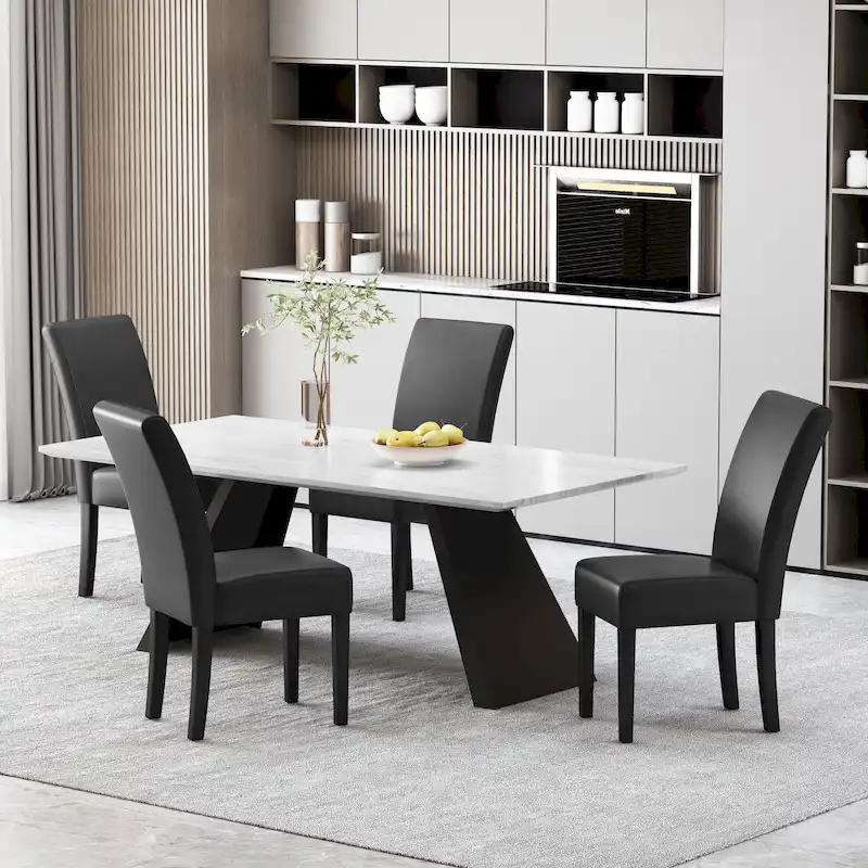Pertica Patterned Upholstered Dining Chairs (Set of 4) by Christopher Knight Home