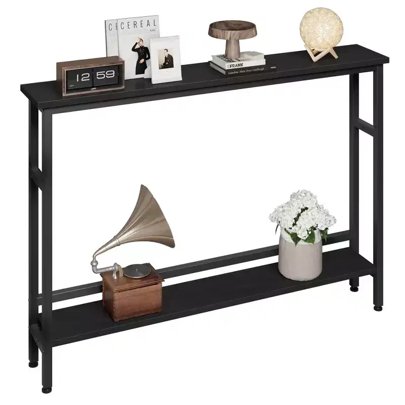 Slim Entryway Console Table - 2-Tier Narrow Side Table for Hallway & Living Room