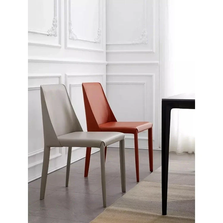 Mid-Century Modern Vegan Leather Dining Chair