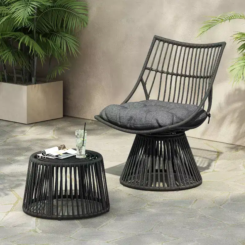 Christopher Knight 2pc Home Cory Outdoor Acacia Wood Patio set Christopher Knight Home