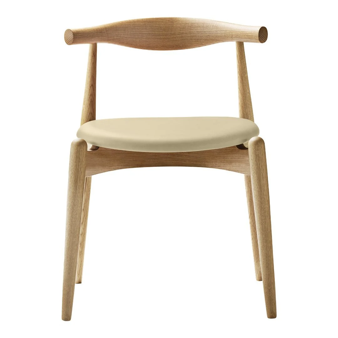 Scandinavian Solid Wood Stackable Side Chair with Timeless Minimalist Design for Dining Room