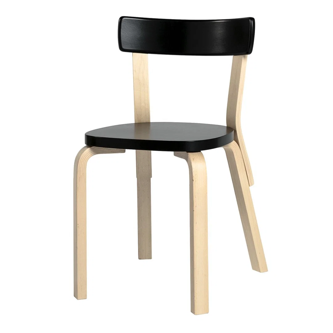 Classic Solid Wood Café Side Chair with Broad Seat & Supportive Backrest for Dining Room or Kitchen