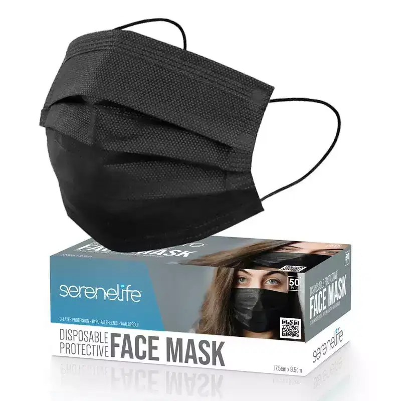 SereneLife 50 Pieces Disposable Face Masks