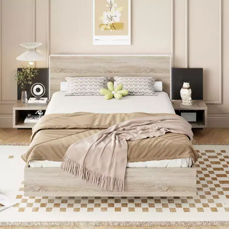 Queen/King Floating Platform Bed Frame