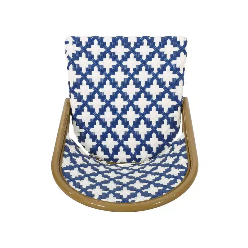 Christopher Knight Home Baron Bistro Chairs with Woven Rattan and Aluminum Frame (Set of 4)