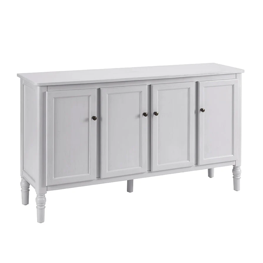 Classic Washed Stone Painted Sideboard with 4 Doors for Living Room