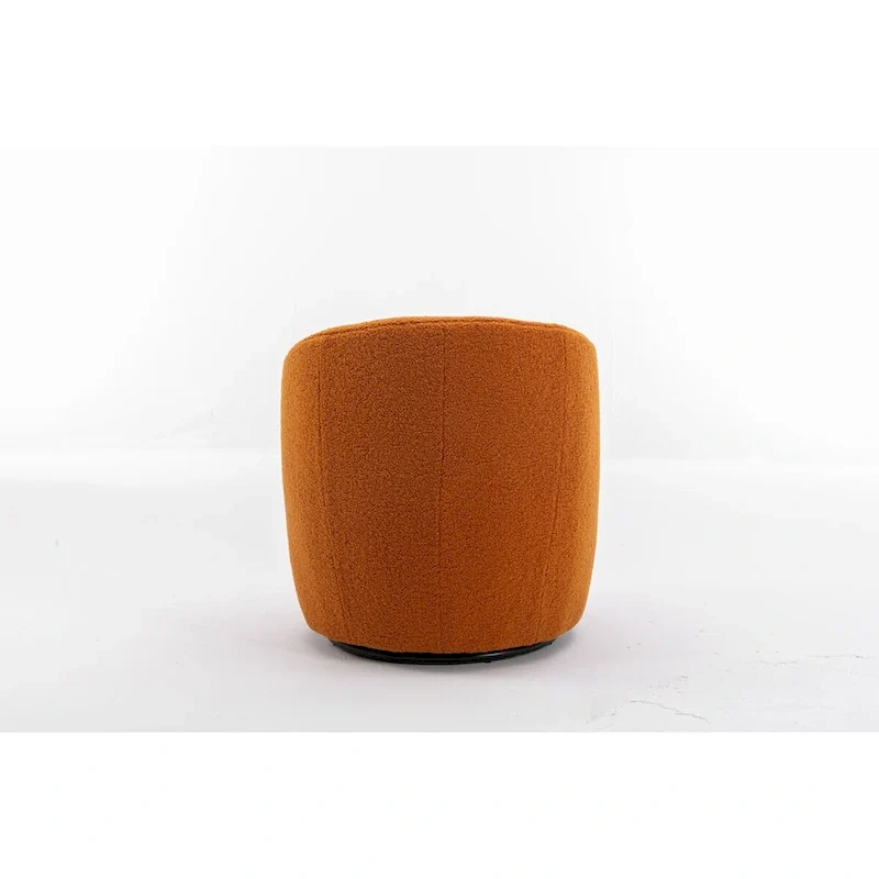 Swivel Accent Armchair Barrel Chair with Black Powder Coating, Blue