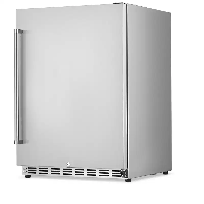 Newair 24 5.3 Cu. Ft. Commercial Built-In Stainless Steel Beverage Fridge - 23.6