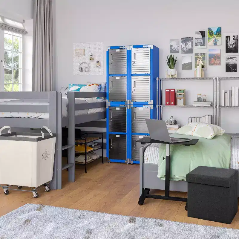 4-Door Stackable Locker Cabinet – Heavy Duty Steel Storage