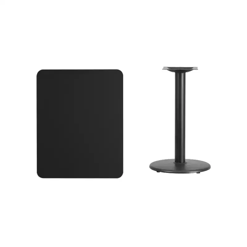 24x30 Rectangular Laminate Table with 18 Round Table Base