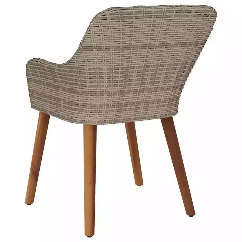vidaXL Garden Chair 2 pcs 62.5 x 55 x 82 cm Poly Rattan