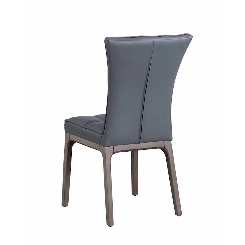 Somette 5-Piece Dining Set with Round Glass Table, Acrylic Base & 4 Tufted Side Chairs