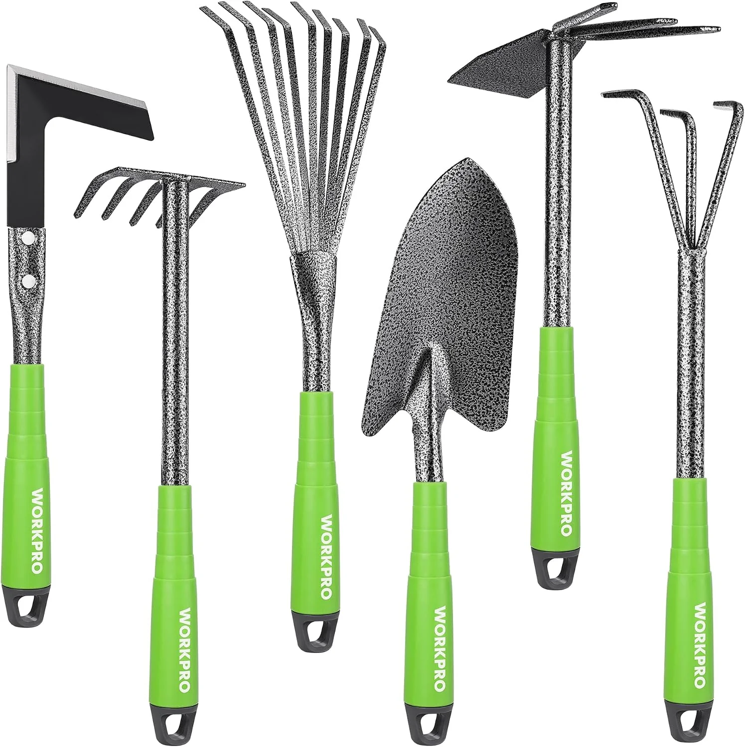 6-Piece Garden Tool Set Heavy Duty Hand Tools with Soft Rubber Handle