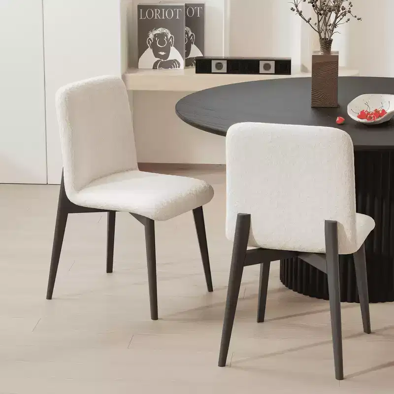 Dining Chair with Wood Legs for Kitchen & Dining Area