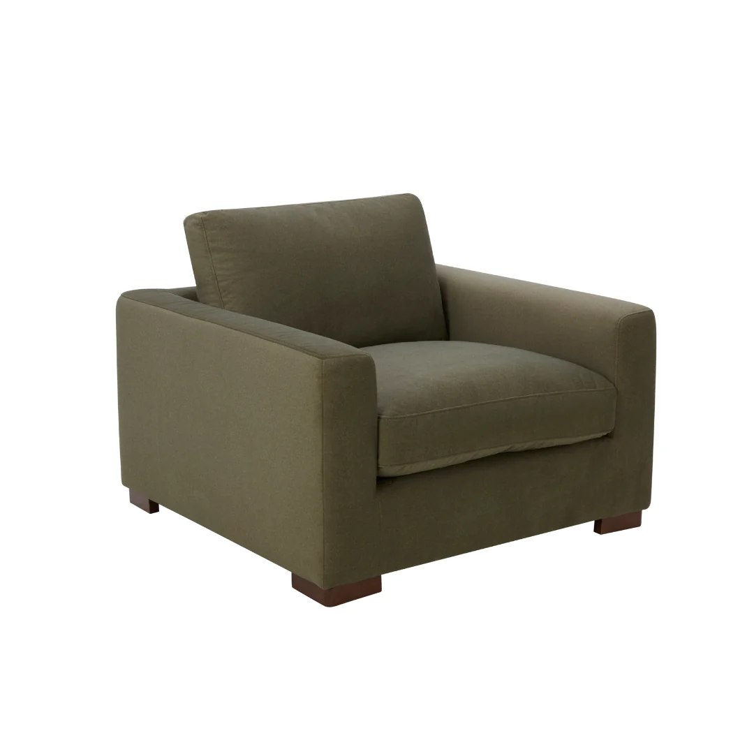 Modern Solid Wood Lounge Chair - Living Room | Matte Finish