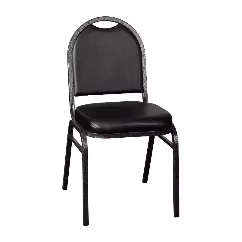 Dome Back Stacking Banquet Chair – 500 lb, Vinyl Upholstery, Steel Frame, Stacks 10 High