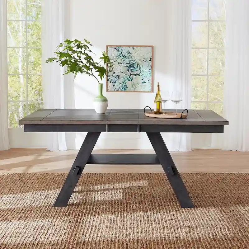 Industrial Counter Height Pub Table with 2 PU Upholstered Stools