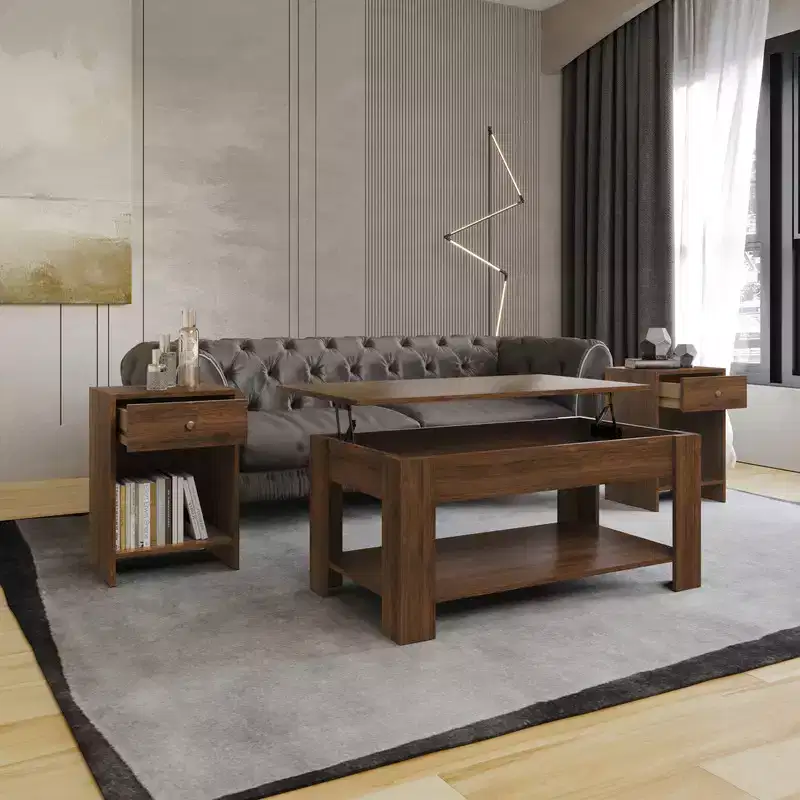 Home Design Magnolia 3 Piece Coffee Table Set