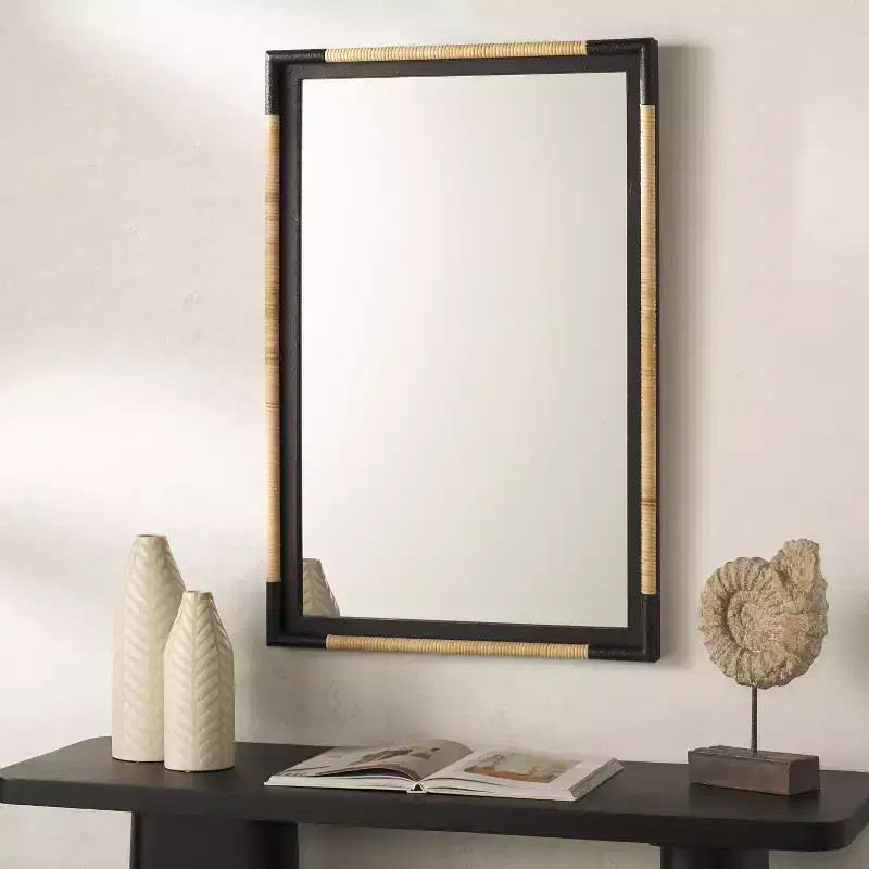 Wall Mirror 23.6 x 36.02 - Natural/Black