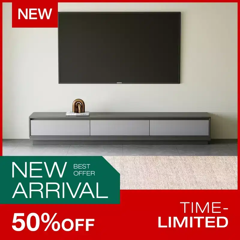 Luck Live Contemporary 78.7 Expandable TV stand, With a maximum width of 141.7, With 3 Storage Drawers