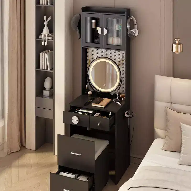 Karl Home Makeup Vanity Set with LED Lights and Power Outlets
