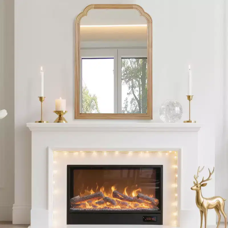 20x30 Solid Wood Frame Decorative Mirror with Rounded Corners