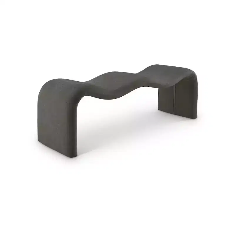 Meridian Furniture,Willow Chenille Fabric Bench