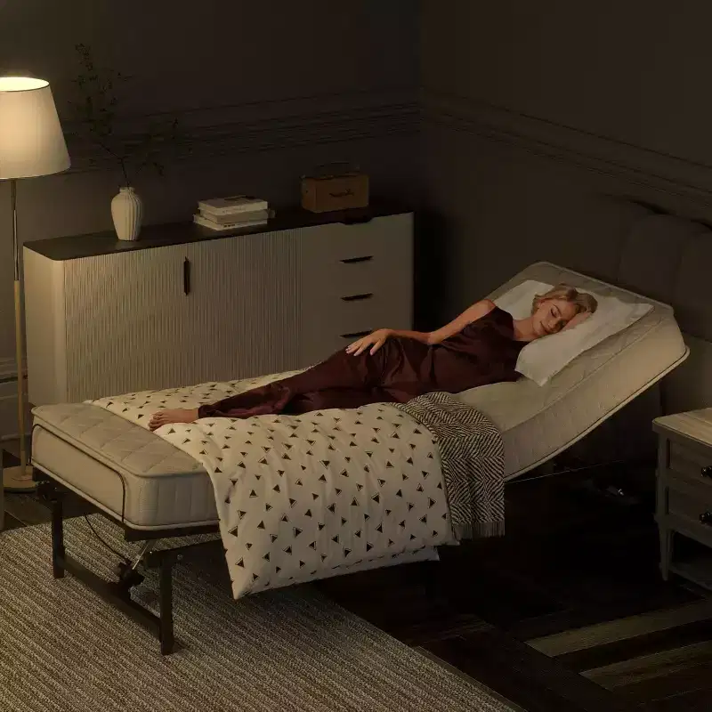 Sandinrayli Adjustable Bed Frame Electric Bed Base with Remote Control , Twin XL