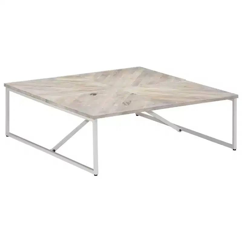 vidaXL Coffee Table End Table Living Room Side Sofa Table Solid Wood Mango - White
