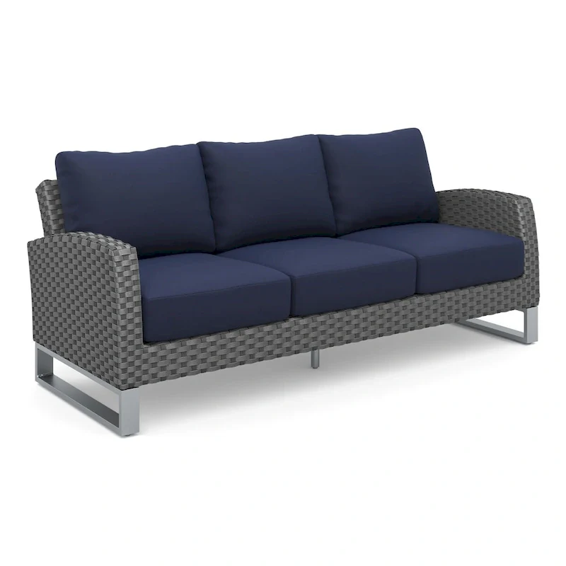 New Classic Furniture Fiji 4-Piece Patio Sofa Set with Sled Base