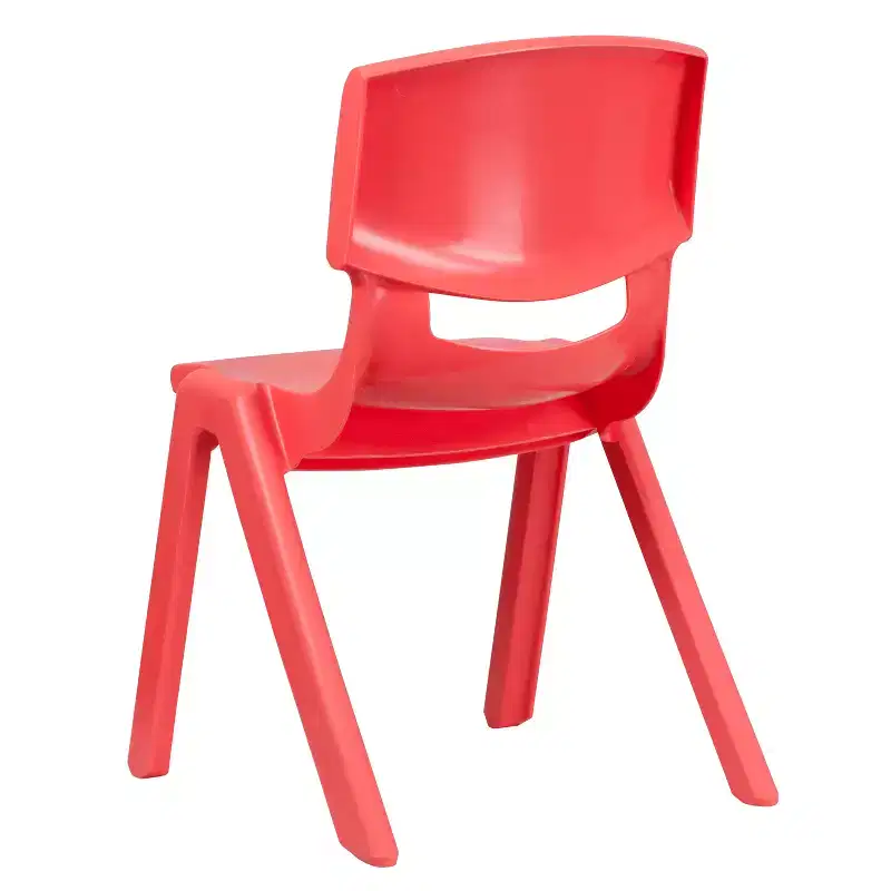 Emma and Oliver 5 Pack Plastic Stackable School Chair with 15.5'' Seat Height