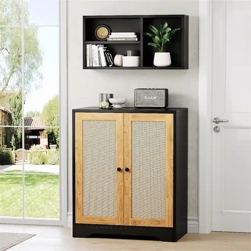 2 Doors Accent Sideboard Cabinet - 15D x 27.56W x 47.24H