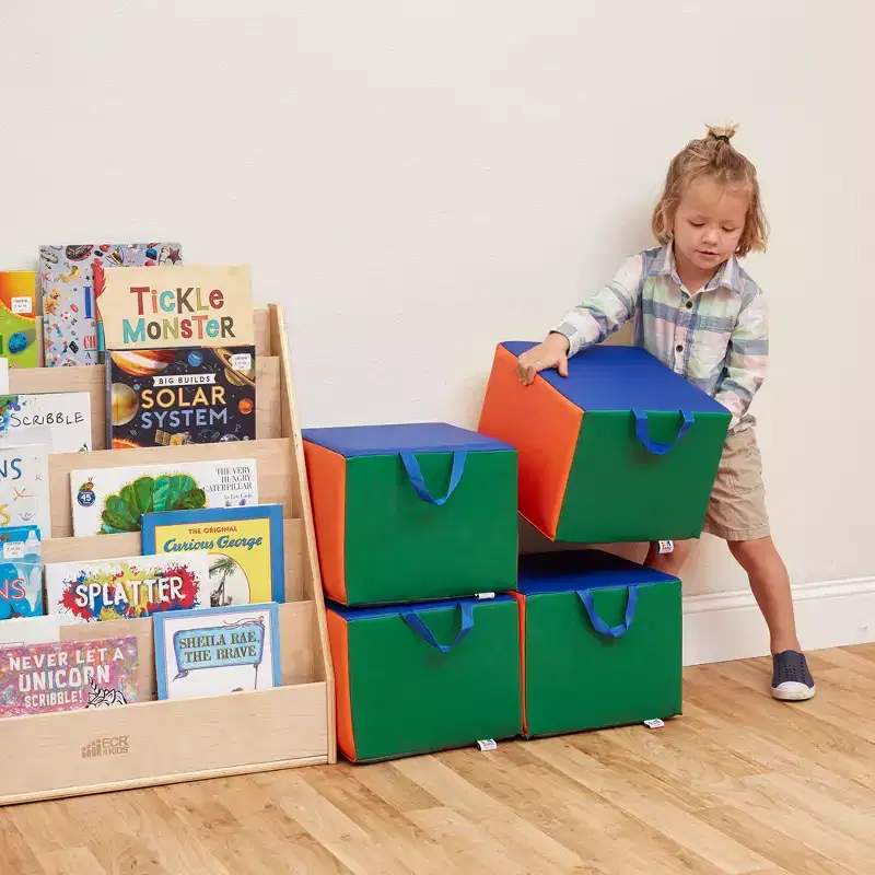 Children's Foam Cozy Cube Seats 4-Pack - Flexible Classroom and Playroom Seating