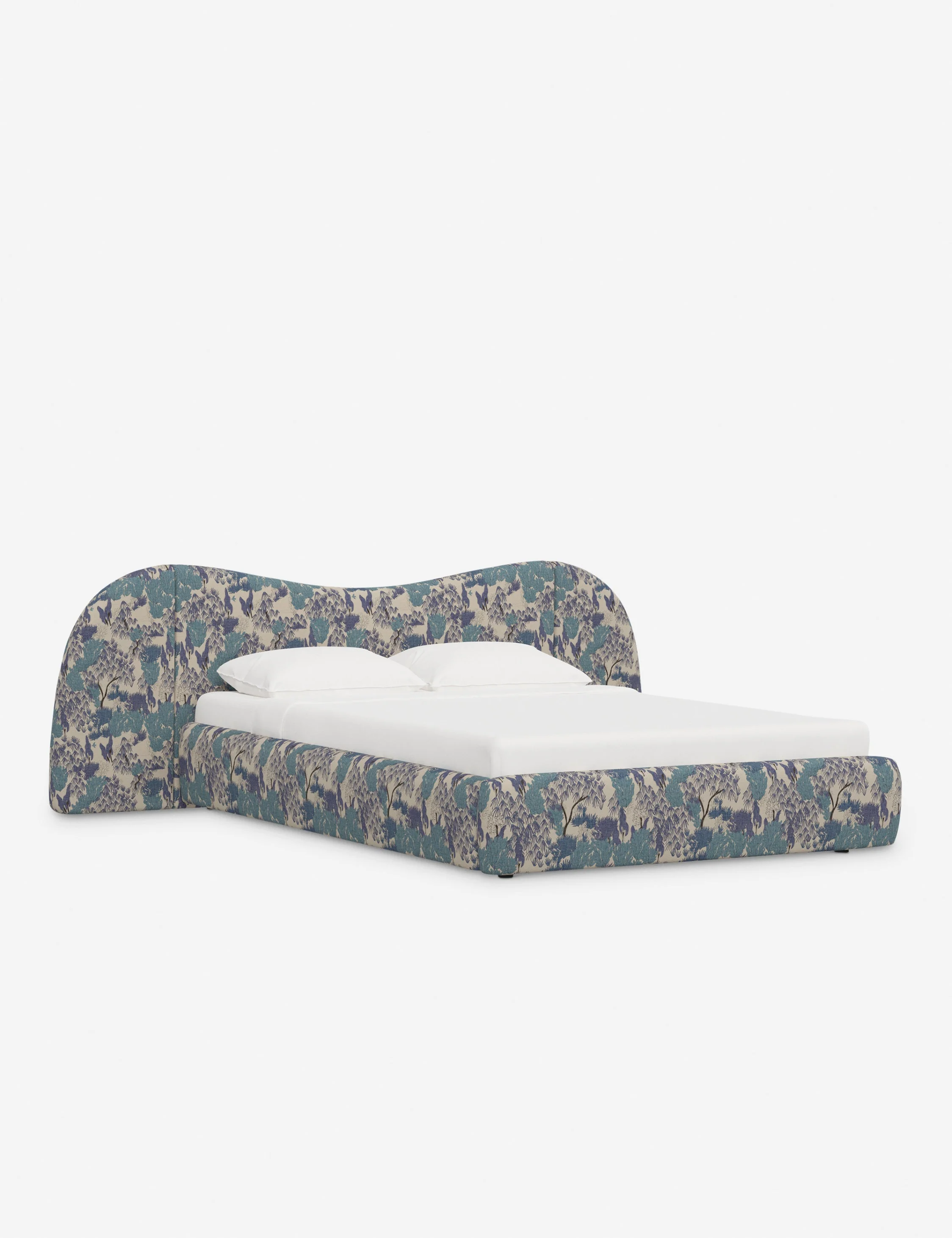 Bed Platform, Headboard Sculptural lines invite you into chic comfort in this platform bed. An extended headboard lets the piece stand out as