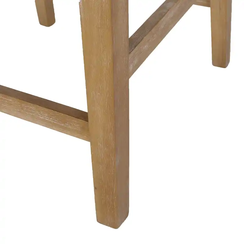 26 Seat Height Counter Stools Set Of 2 With Upholstered Fabric And Solid Wood Legs