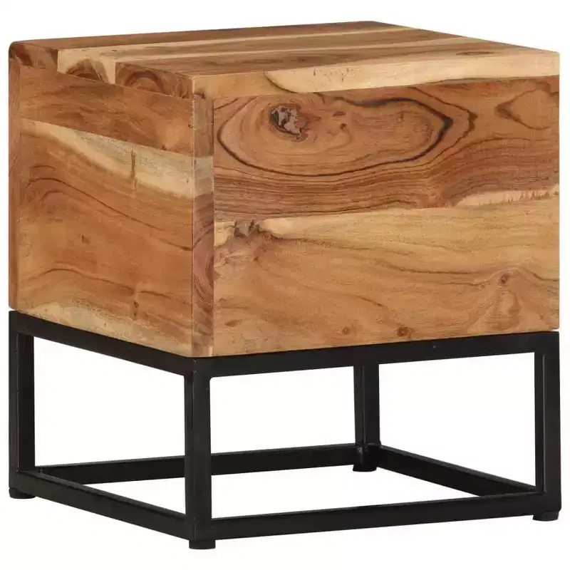 vidaXL Side Table 11.8x11.8x13 Solid Acacia Wood