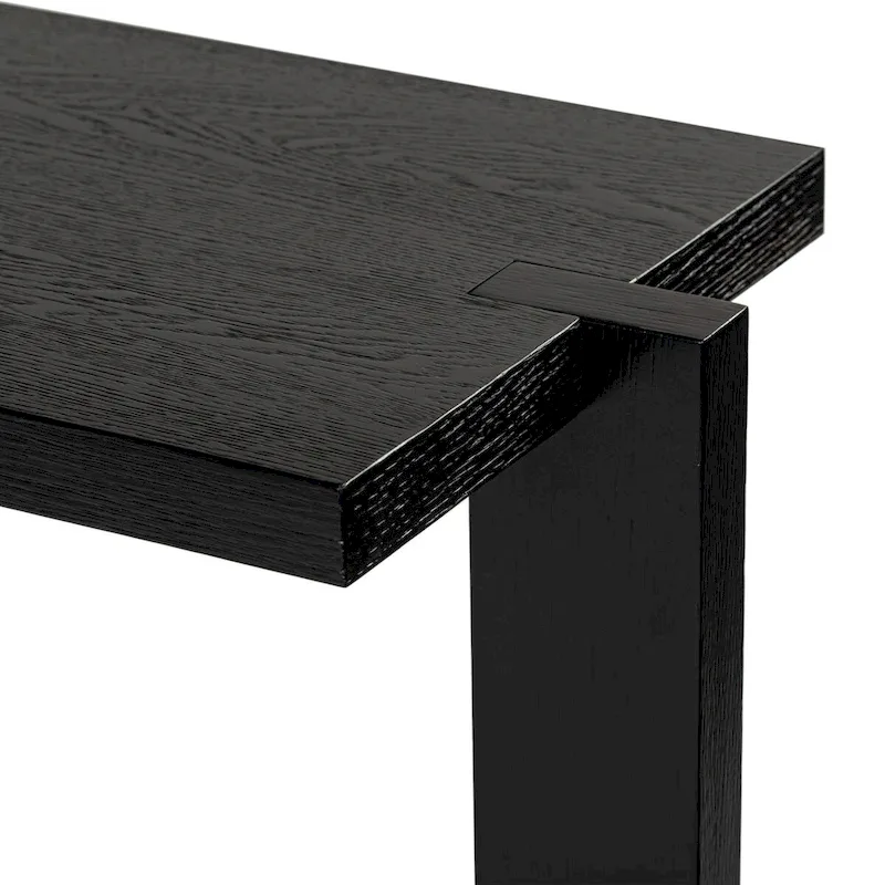 Rectangular Oak Veneer Wood Console Table - 48W x 20D x 30H