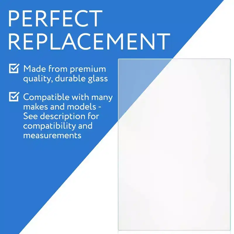 Impresa Crisper Glass Replacement, Refrigerator Shelf Glass Insert, 24 x 15.5 in, Compatible with Frigidaire Model 240350608